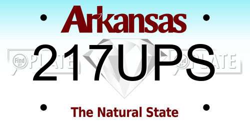 217UPS Arkansas License Plate