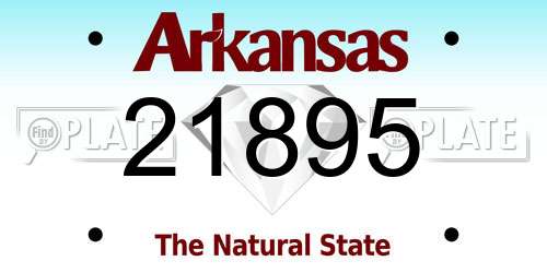21895 Arkansas License Plate