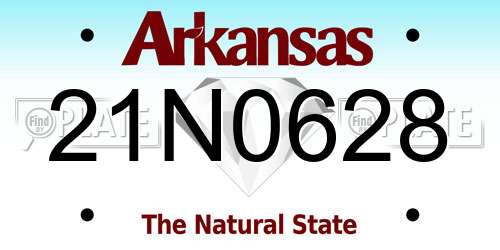21N0628 Arkansas License Plate