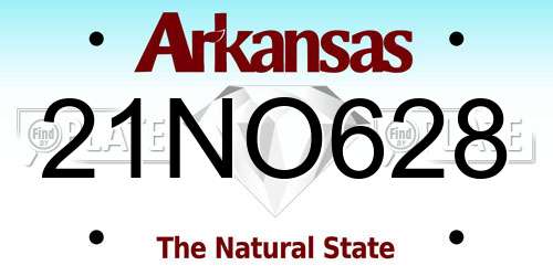 21NO628 Arkansas License Plate