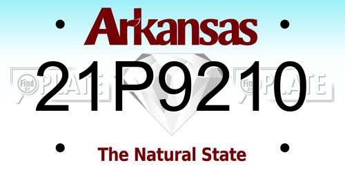 21P9210 Arkansas License Plate