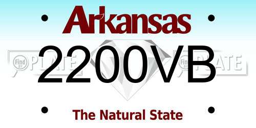 2200VB Arkansas License Plate