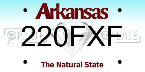 220FXF Arkansas License Plate