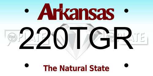 220TGR Arkansas License Plate