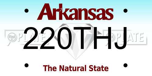 220THJ Arkansas License Plate