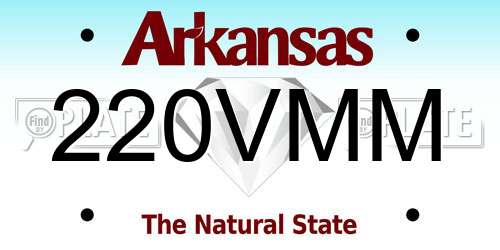 220VMM Arkansas License Plate