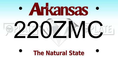 220ZMC Arkansas License Plate