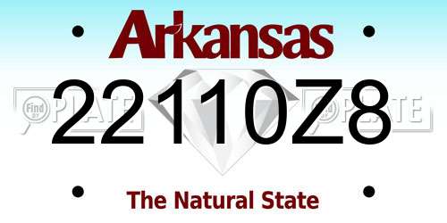 22110Z8 Arkansas License Plate