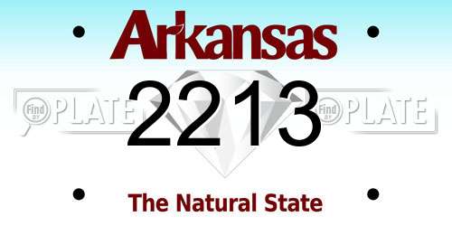2213 Arkansas License Plate