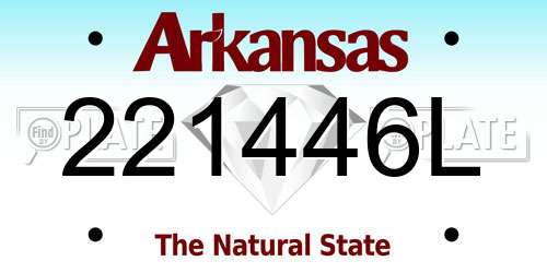 221446L Arkansas License Plate