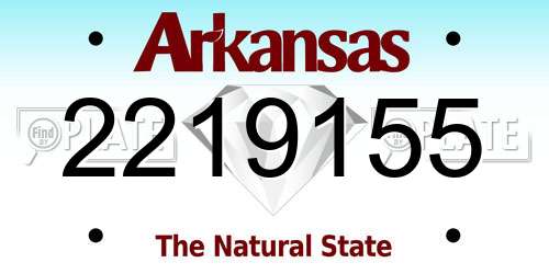 2219155 Arkansas License Plate