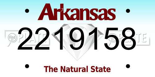 2219158 Arkansas License Plate