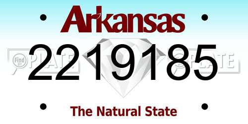2219185 Arkansas License Plate