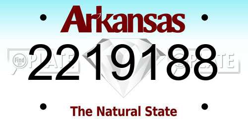 2219188 Arkansas License Plate