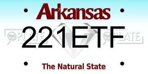 221ETF Arkansas License Plate