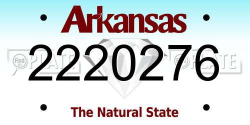 2220276 Arkansas License Plate
