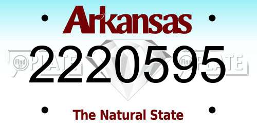 2220595 Arkansas License Plate