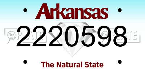 2220598 Arkansas License Plate
