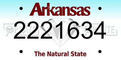 2221634 Arkansas License Plate