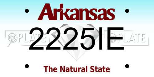 2225IE Arkansas License Plate