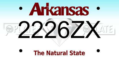 2226ZX Arkansas License Plate