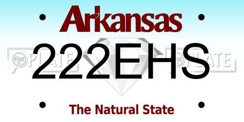 222EHS Arkansas License Plate