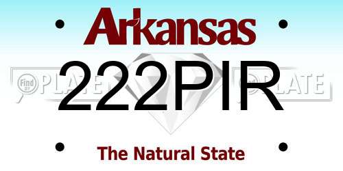 222PIR Arkansas License Plate