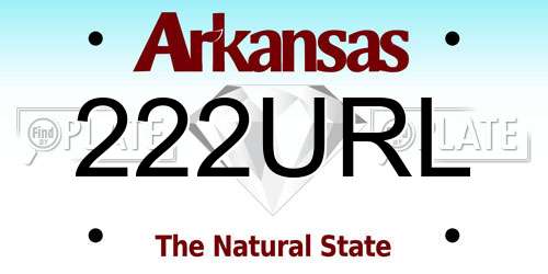 222URL Arkansas License Plate