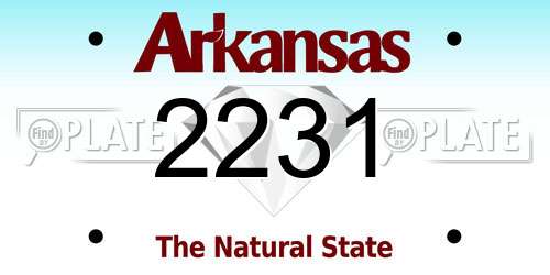 2231 Arkansas License Plate