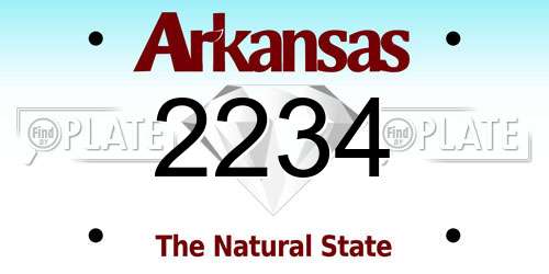 2234 Arkansas License Plate
