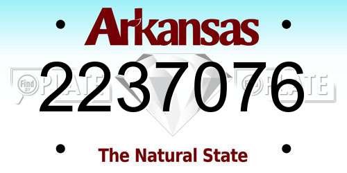2237076 Arkansas License Plate