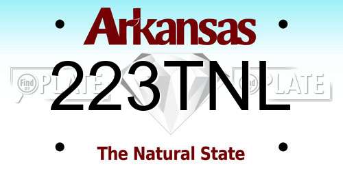 223TNL Arkansas License Plate