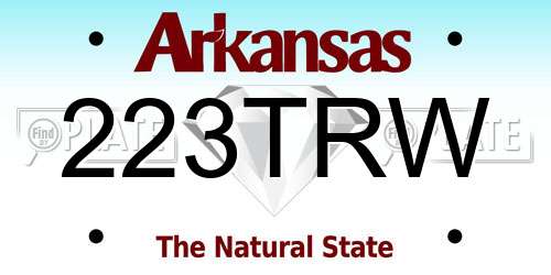 223TRW Arkansas License Plate