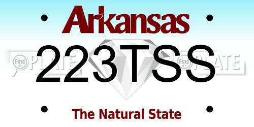 223TSS Arkansas License Plate