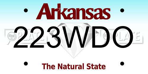 223WDO Arkansas License Plate