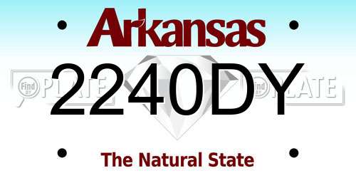 2240DY Arkansas License Plate