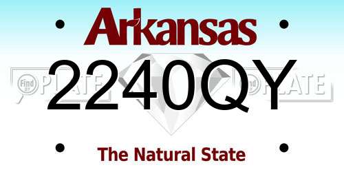 2240QY Arkansas License Plate
