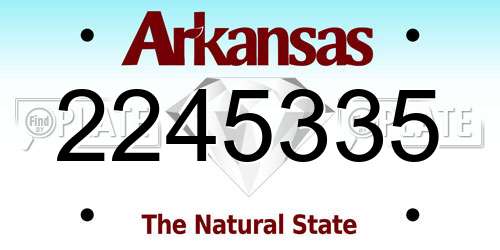 2245335 Arkansas License Plate