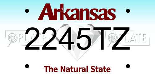 2245TZ Arkansas License Plate