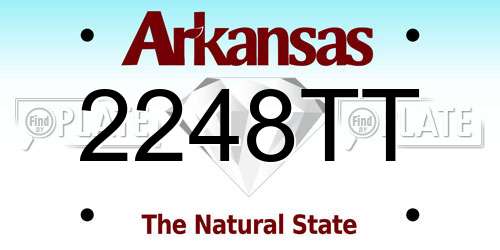 2248TT Arkansas License Plate