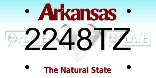2248TZ Arkansas License Plate