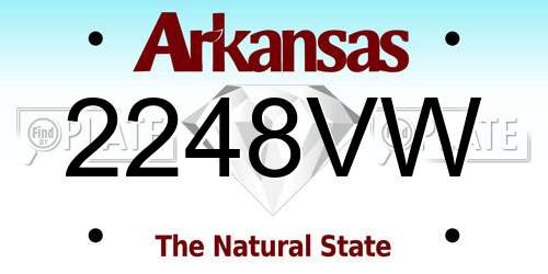 2248VW Arkansas License Plate