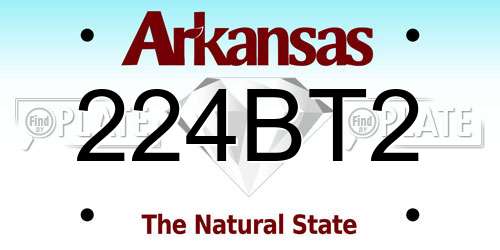 224BT2 Arkansas License Plate