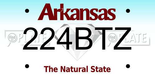 224BTZ Arkansas License Plate