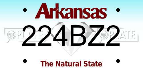 224BZ2 Arkansas License Plate