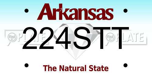 224STT Arkansas License Plate