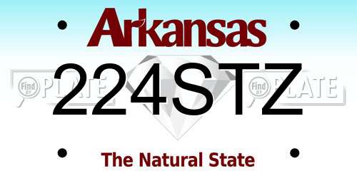 224STZ Arkansas License Plate
