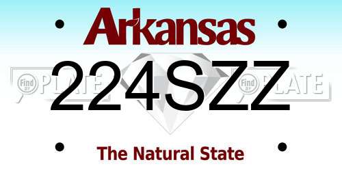 224SZZ Arkansas License Plate