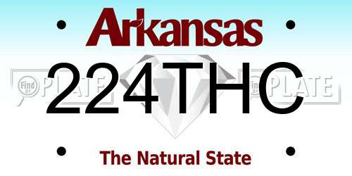 224THC Arkansas License Plate