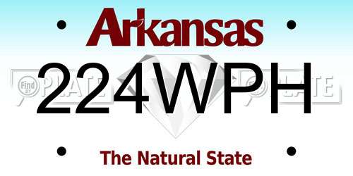 224WPH Arkansas License Plate